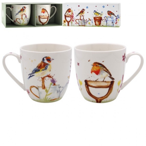 Coffret de 2 mugs garden birds - leonardo collection