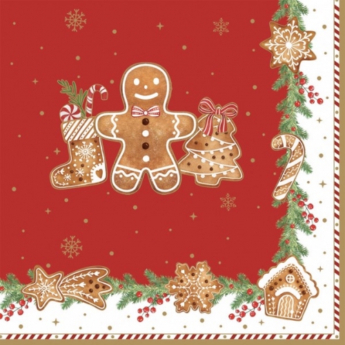 Serviettes en papier fancy gingerbread easy life