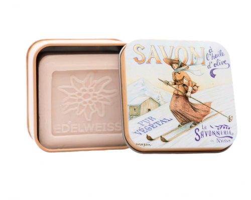 Boite savon skieuse - savonnerie de Nyons