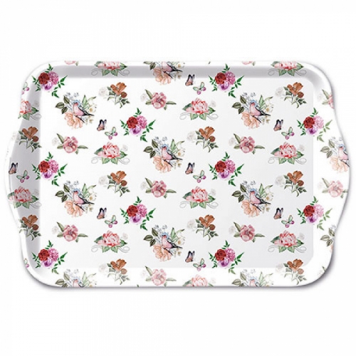 Petit plateau roses Charlotte white -ambiente