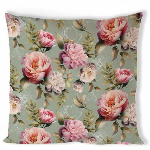 Coussin peonies composition green - ambiente