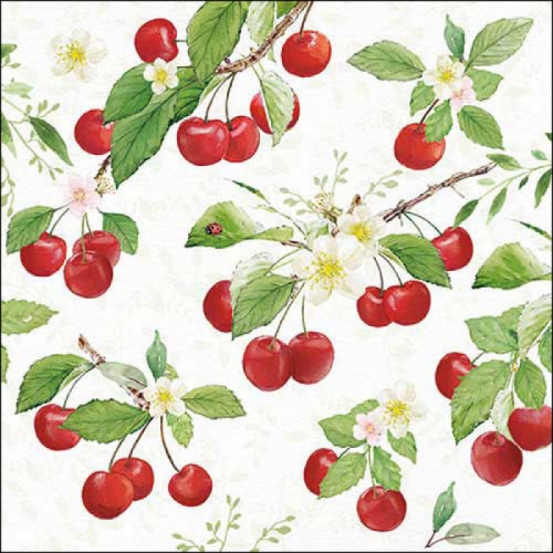 Serviettes en papier fresh cherries - ambiente