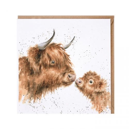 Carte vache et petit veau Hannah Dale - wrendale