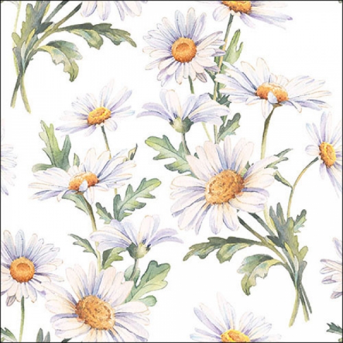 Serviettes en papier beautiful daisies - ambiente