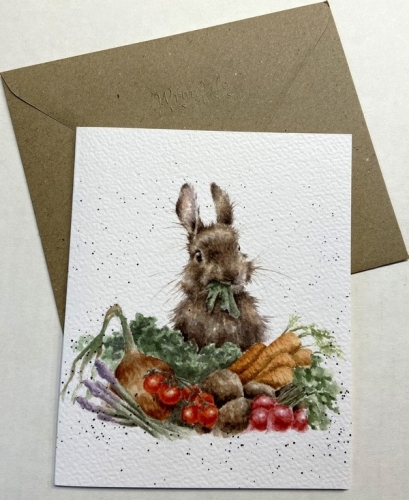 Carte lapin et légumes - wrendale