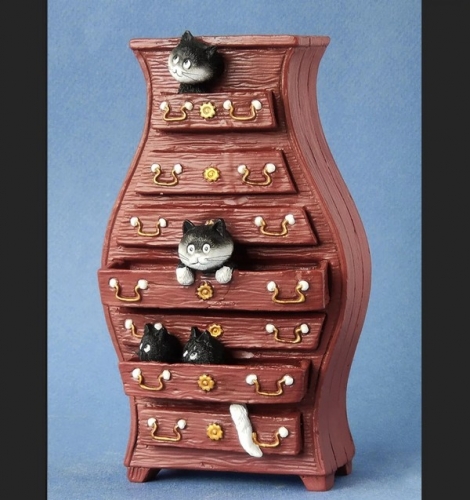 Figurine la commode chats Dubout